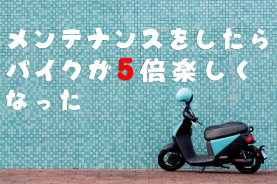 メンテナンスしたらバイクが5倍楽しくなった